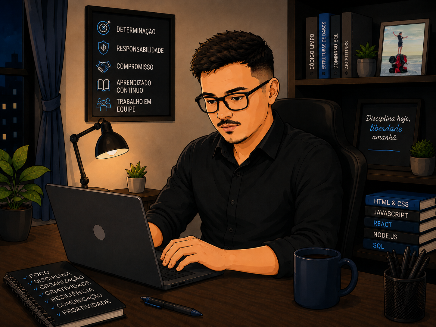 Ilustração de Jonathan Leão desenvolvendo
